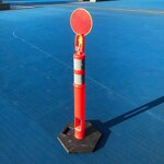 Traffic Reflective Disc Manufacturer - OEM 200mm 2 Sided Fluorescent Orange Retro-reflective