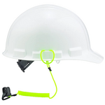 Hard Hat Tether Manufacturer - OEM Coil Hard Hat Lanyard with Clamp for Valuables