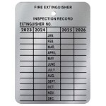 Fire Extinguisher Tag Manufacturer - OEM Heavy Duty Metal 4 Year Monthly Inspection