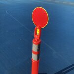 Traffic Reflective Disc Manufacturer - OEM 200mm 2 Sided Fluorescent Orange Retro-reflective