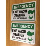 Eye Wash Station Sign Manufacturer - OEM 7x10 Inch Aluminum Emergency Keep Clear