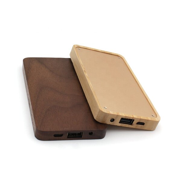 Eco Friendly Power Bank Manufacturer - Wood Bamboo Custom logo Slim