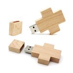USB Flash Drives Manufacturer - Custom Logo Cross Crucifix Wooden Stick