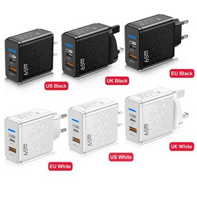 GaN Charger Factory - Hot Sell PD65W Fast Charger QC3.0 Adapter