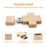 USB Flash Drives Manufacturer - Custom Logo Cross Crucifix Wooden Stick