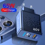 GaN Charger Factory - Hot Sell PD65W Fast Charger QC3.0 Adapter