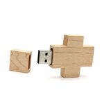 USB Flash Drives Manufacturer - Custom Logo Cross Crucifix Wooden Stick