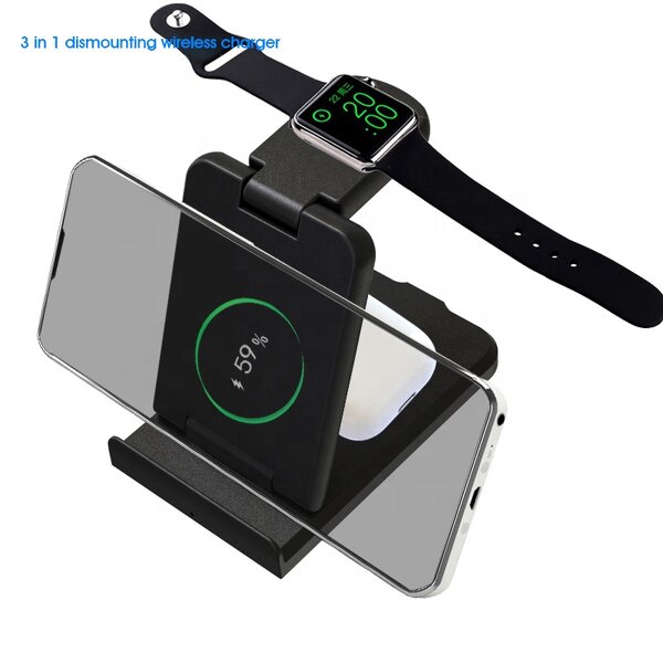 Wireless Charger Manufacturer - 3 in 1 Multi Function Folding 15W