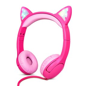 Kids Headphones Manufacturer - OEM Linx Cute 85 DB Volume LED Glowing 3.5mm