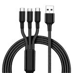 USB Charging Cable Manufacturer - OEM 3-in-1 Fast Universal for IOS Android Type-C