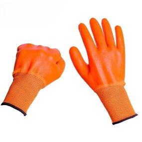 Construction Work Gloves Factory - Wholesale Blue Dotted PVC Gloves