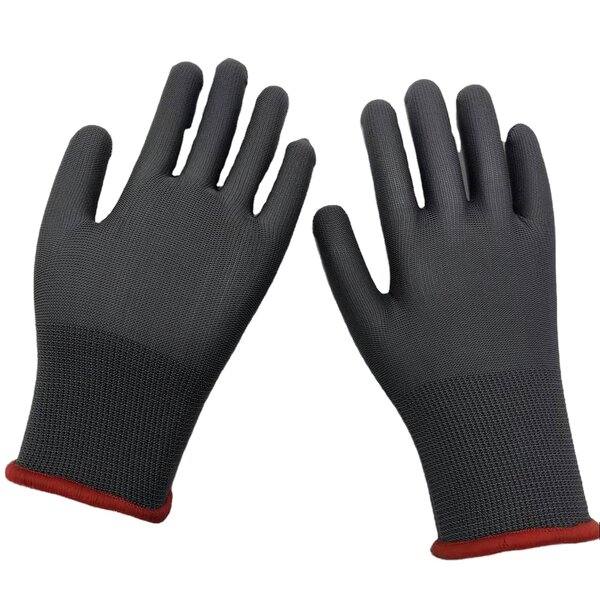 PVC Coated Gloves Factory - 13g Orange Polyester Fully PVC Coated