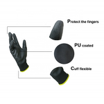 PU Coated Gloves Manufacturer - Durable Breathable 13G Nylon PU Finish