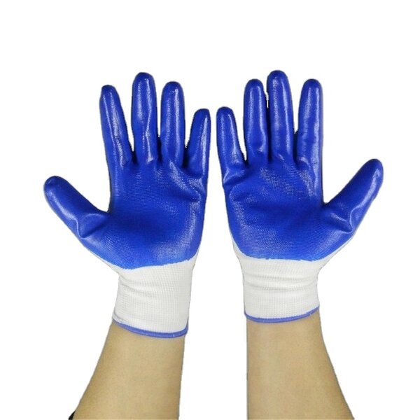 Work Gloves Factory - Guantes 13 Gauge Polyester Nitrile Coated Glove