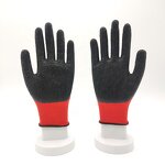 Safety Work Gloves Factory - 13G Polyester Knitted Latex Coated Crinkle