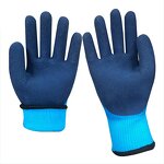 Safety Work Gloves Factory - Winter Polyester Lining Waterproof Latex