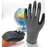 Nitrile Glove Manufacturer - Guantes 13 Gauge Polyester Nitrile Glove