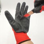 Safety Work Gloves Factory - 13G Polyester Knitted Latex Coated Crinkle
