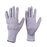 Cut Resistant Gloves Factory - HPPE Liner PU Coating Level 5 EN 388