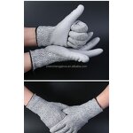 Cut Resistant Gloves Factory - HPPE Liner PU Coating Level 5 EN 388