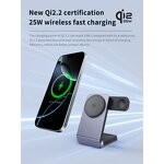 Wireless Charger Manufacturer - OEM Customize 25W 3-in-1 Aluminum Alloy Foldable Magnetic Fast