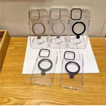 Clear Phone Case Manufacturer - OEM Anti-Yellowing Magnetic with Metal Stand Ring Scratch-Resistant