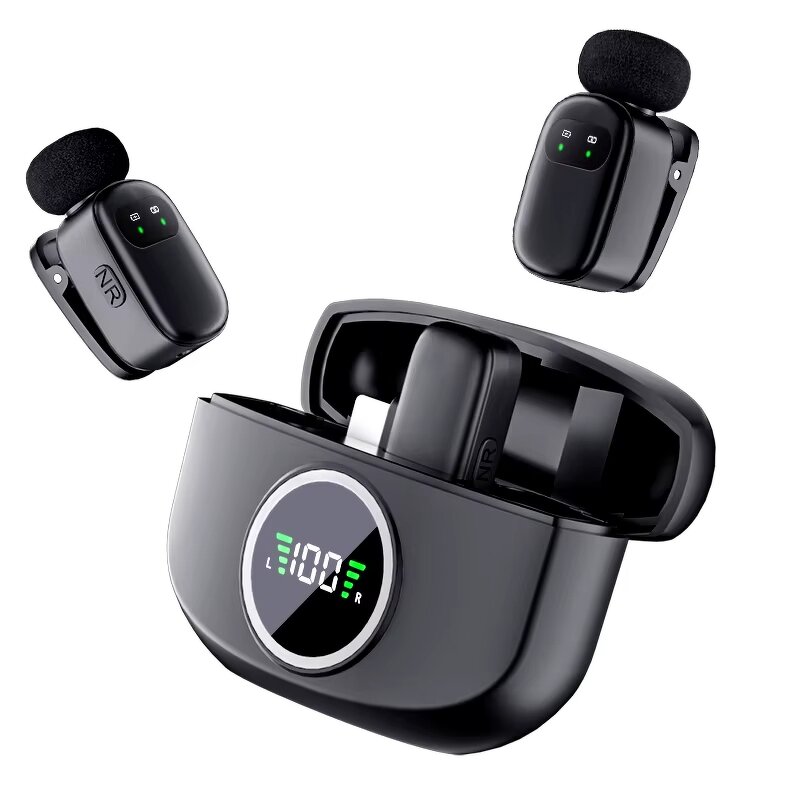 Wireless Lavalier Microphone Manufacturer - OEM K21 with LED Battery Indicator for iPhone