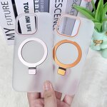 Magnetic Phone Case Manufacturer - Wholesale Luxury TPU+PC Shockproof Matte Metal Ring Kickstand