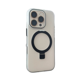 Magnetic Phone Case Manufacturer - Wholesale Luxury TPU+PC Shockproof Matte Metal Ring Kickstand