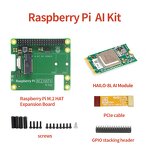Raspberry Pi AI Kit Manufacturer - Stock Hailo8L Module M.2 HAT+ Board