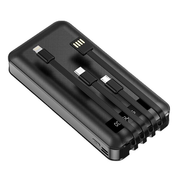 Portable Power Bank Manufacturer - OEM Hot Sales 10000mAh with Four Cable for Mobile