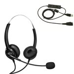 Wired Stereo Headset Manufacturer - OEM QD Call Center with ENC USB Microphone