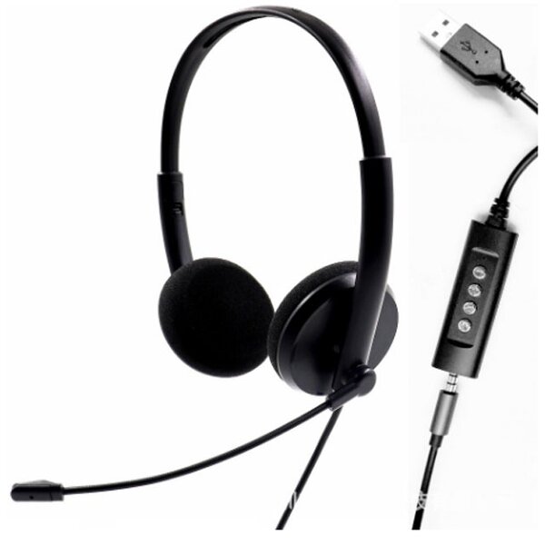 USB Computer Headset Manufacturer - OEM Hot Sale SD15U-1 Double Ear