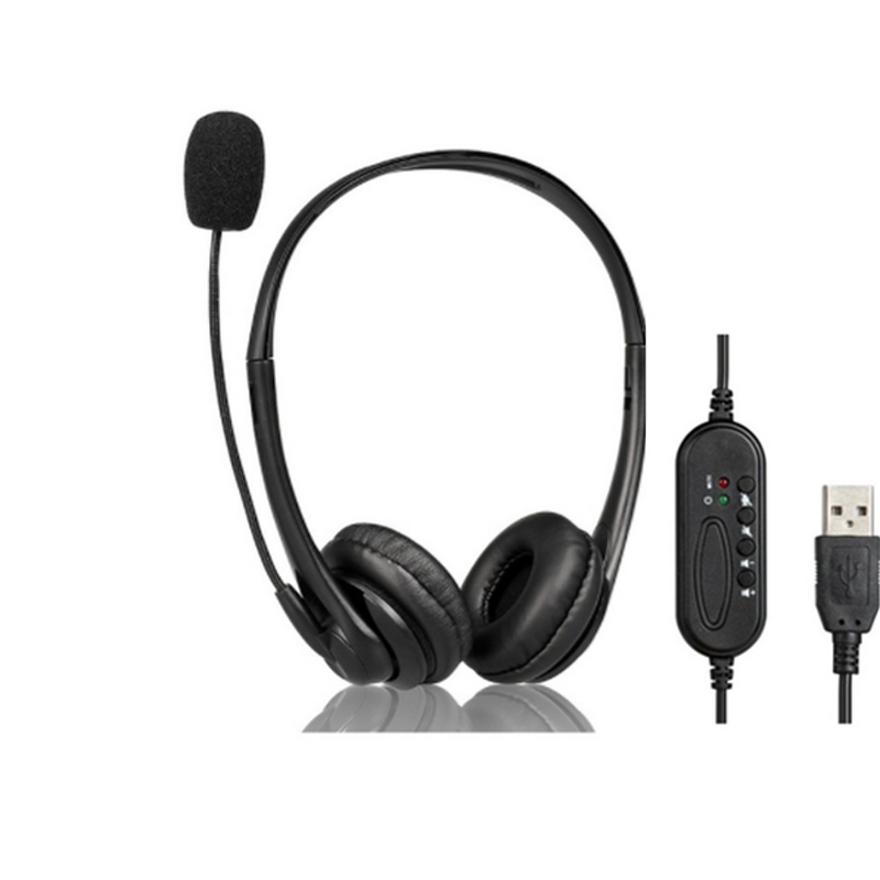 USB Call Center Headset Manufacturer - OEM Cord Noise Cancelling Mute Function