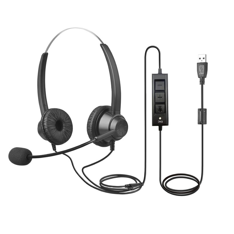 USB ENC Headset Manufacturer - OEM with Microphone Noise Cancelling Volume Control