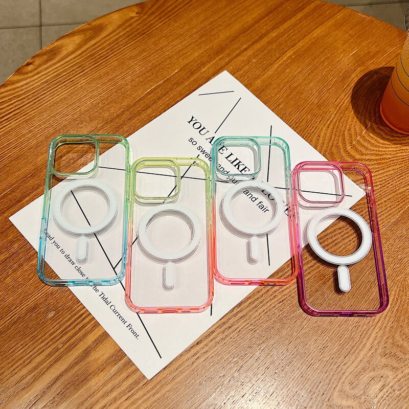 Magnetic Mobile Phone Case Factory - High Quality Transparent TPU Gradient