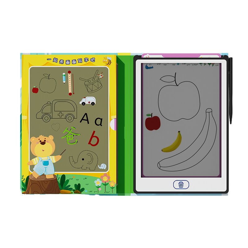 LCD Writing Tablet Manufacturer - OEM Custom Erasable with 20 Templates Early Learning Set