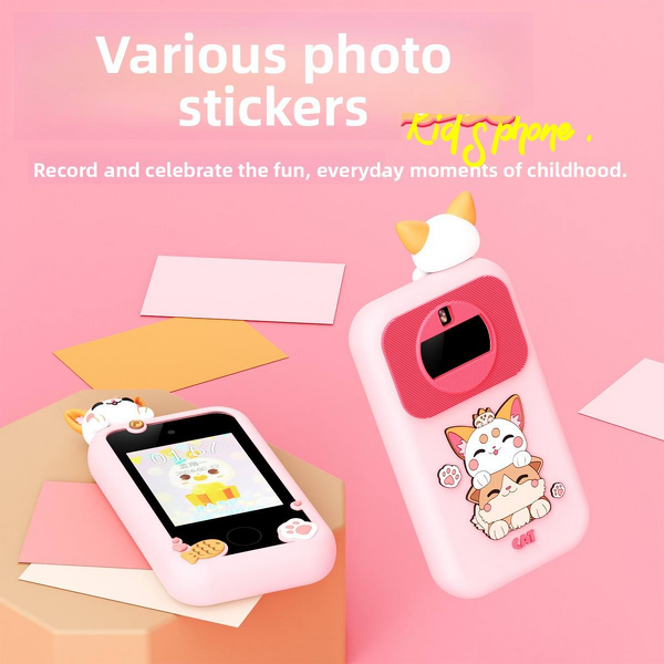 Cartoon Phone Alarm Clock Manufacturer - OEM Dual Camera Early Educational Training for Kids