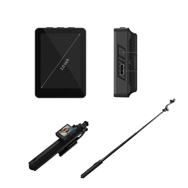 Selfie Stick Manufacturer - OEM Flexibility 1.65m 2.0 Inch Screen 2.4G WiFi Rechargeable