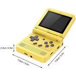Mini Retro Game Console Manufacturer - OEM 3-inch IPS Open Flip Yellow Wi-Fi 2000 Games
