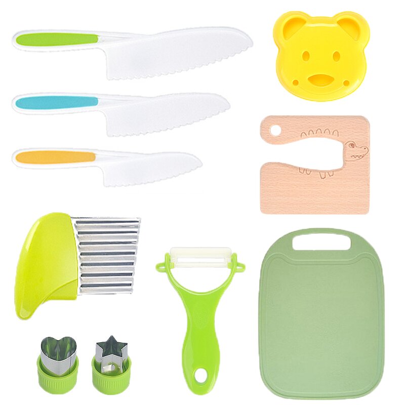 Kids Kitchen Knife Set Manufacturer - OEM Plastic 4/7/10/15/24-Piece with Cutting Board