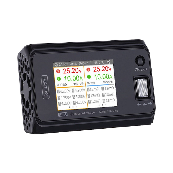 Balance Charger Manufacturer - OEM Toolkitrc M6D 500W 15A Dual-Channel for Drones