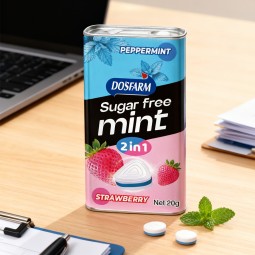 Double Flavor Lozenge Supplier - Peppermint Strawberry Sugar Free