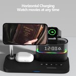 Wireless Charging Stand Manufacturer - OEM 2025 New Design Qi2 Digital Alarm Clock 5 in 1