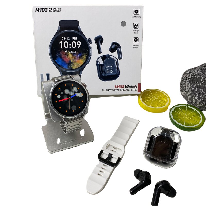 Smart Watch Manufacturer - OEM Factory Supply Fashion Round 2 in 1 with Earphones Headphone