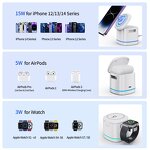 Wireless Charger Dock Manufacturer - OEM Desktop Magnetic 15W Fast LED Light 4 1 for iPhone