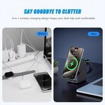 Wireless Charging Stand Manufacturer - OEM 2026 15W Fast 3-in-1 Foldable Cube ABS Magnetic