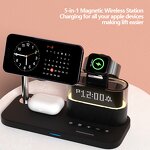 Wireless Charger Dock Manufacturer - OEM Multifunction 6 3 in 1 Desktop Digital Clock Phone Stand