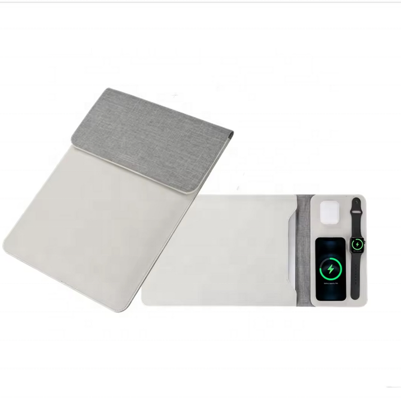 Laptop Sleeve Manufacturer - OEM Factory 5 In-1 with Wireless Charging Mouse Pad Desk Mat