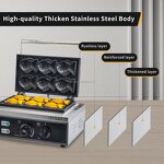 Electric Taiyaki Machine Factory - 6 Slices 1400W Double-Sided Heating Stainless